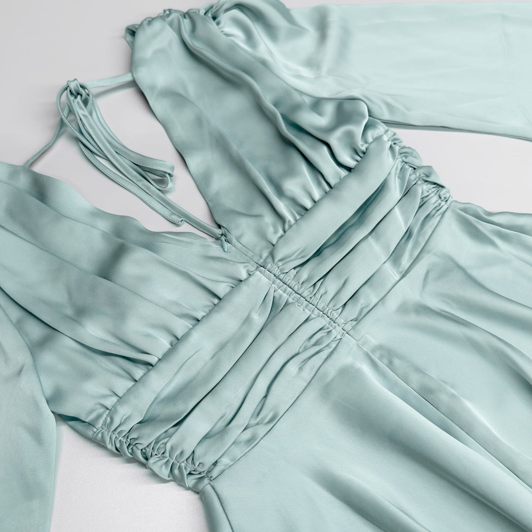 A-line satin mini dress - Carmina