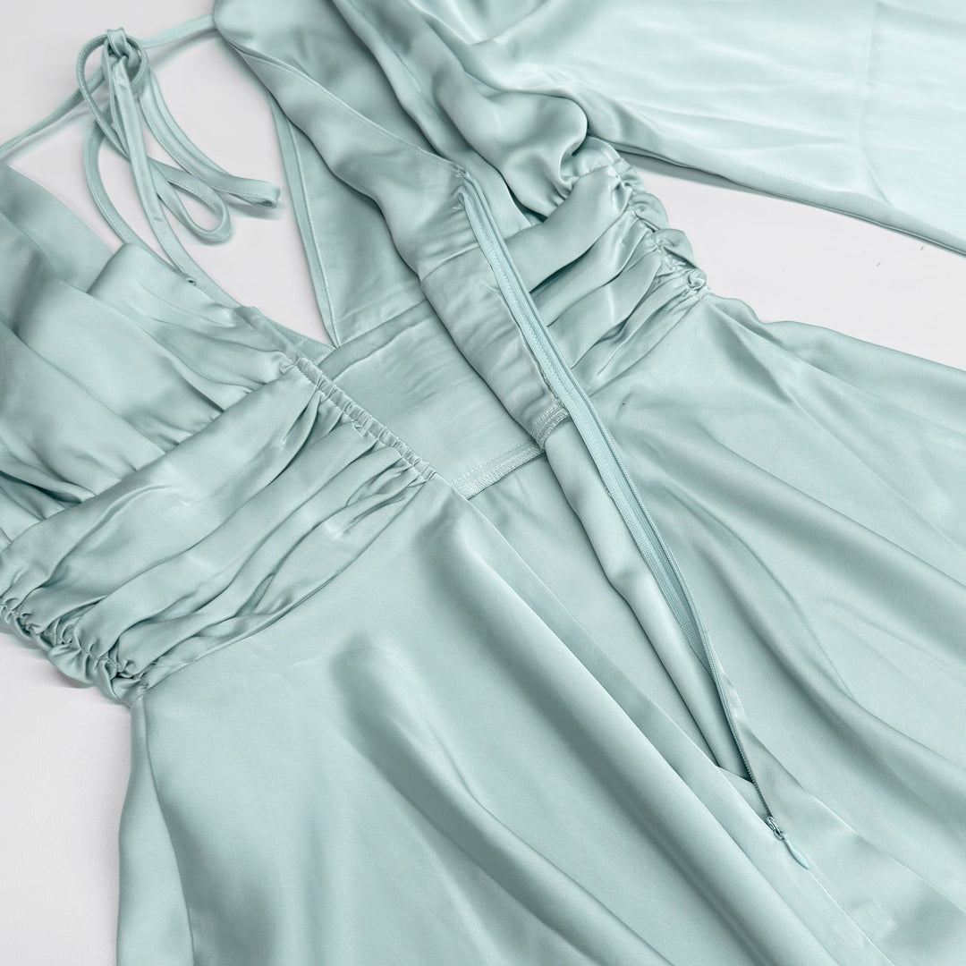 A-line satin mini dress - Carmina