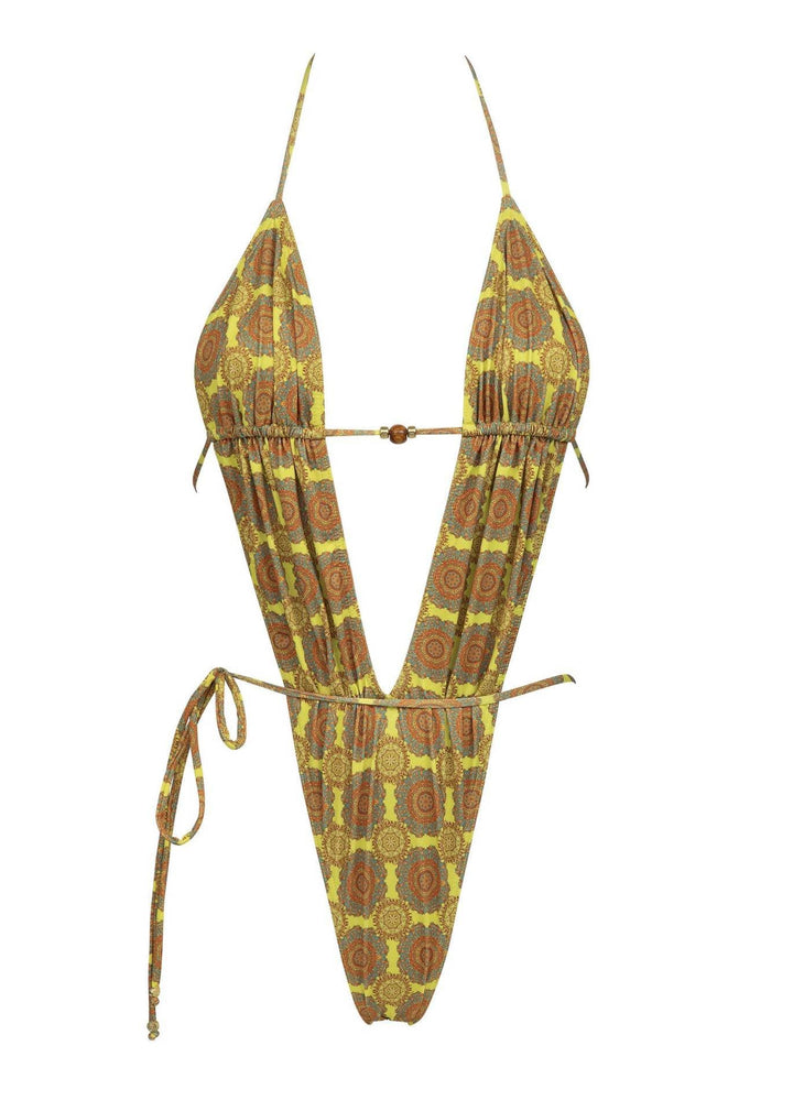 Tie-back one-piece swimsuit – Laini