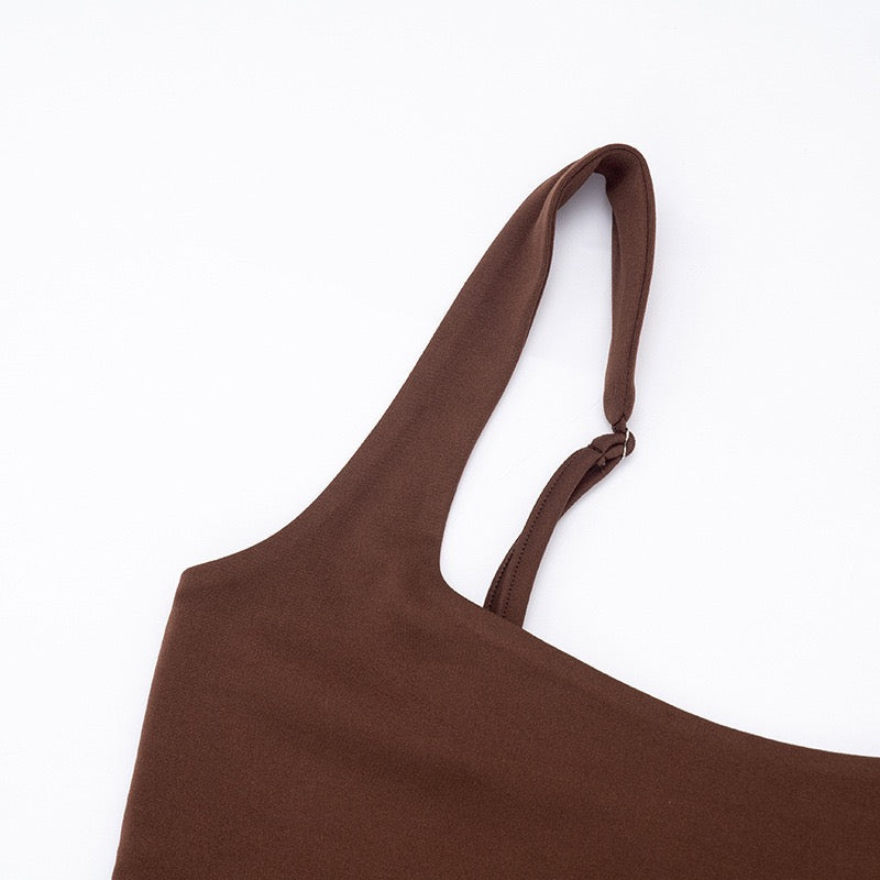 Maxi dress with satin pleats and a tie-back bodice for fastening at the waist - Loiana