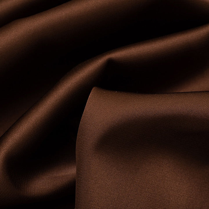 Maxi dress with satin pleats and a tie-back bodice for fastening at the waist - Loiana