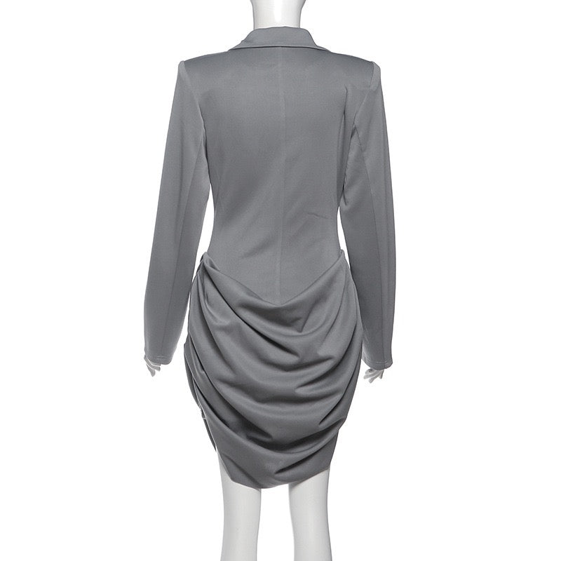 Tailored mini dress with pleats - DIN