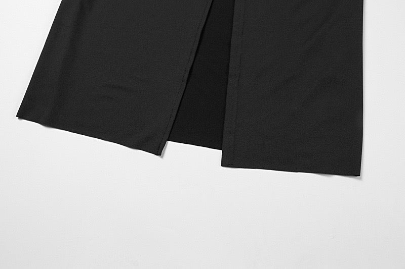 Pleated maxi dress with slit design - Regine