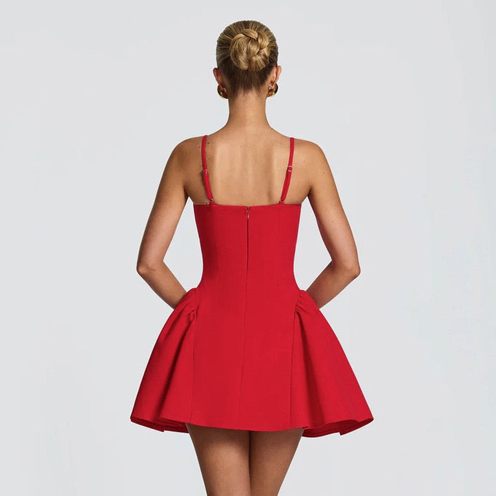 A-line mini dress - Almond