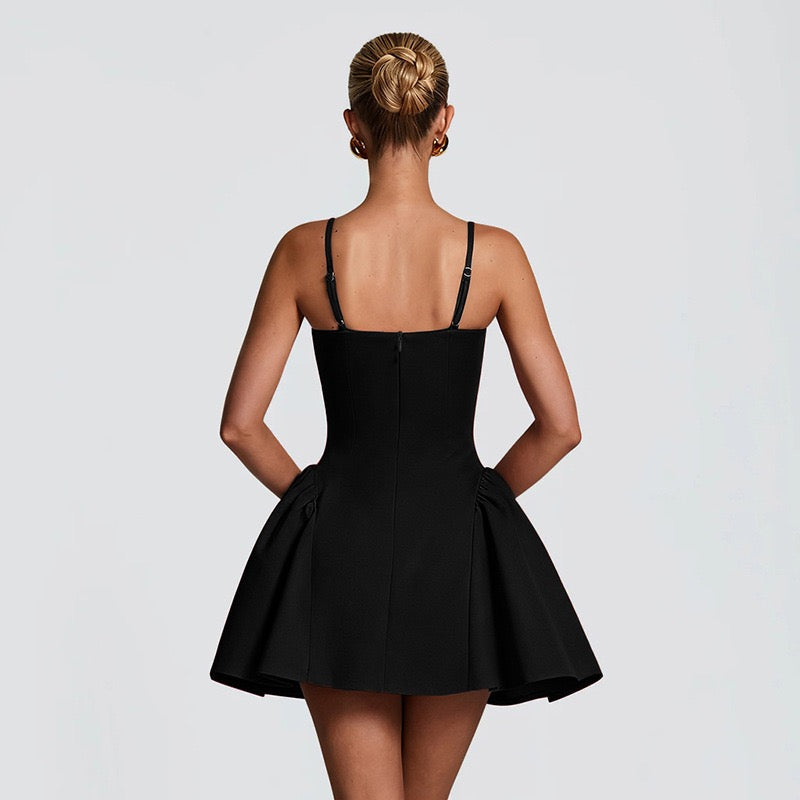 A-line mini dress - Almond