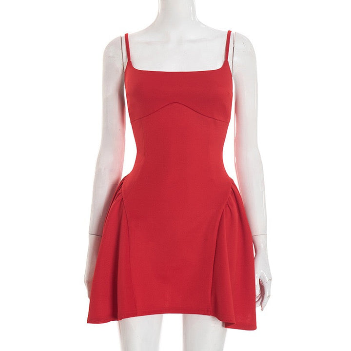 A-line mini dress - Almond