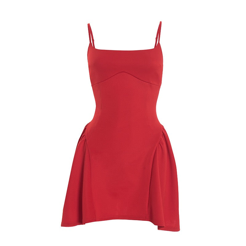 A-line mini dress - Almond