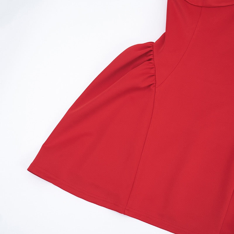 A-line mini dress - Almond