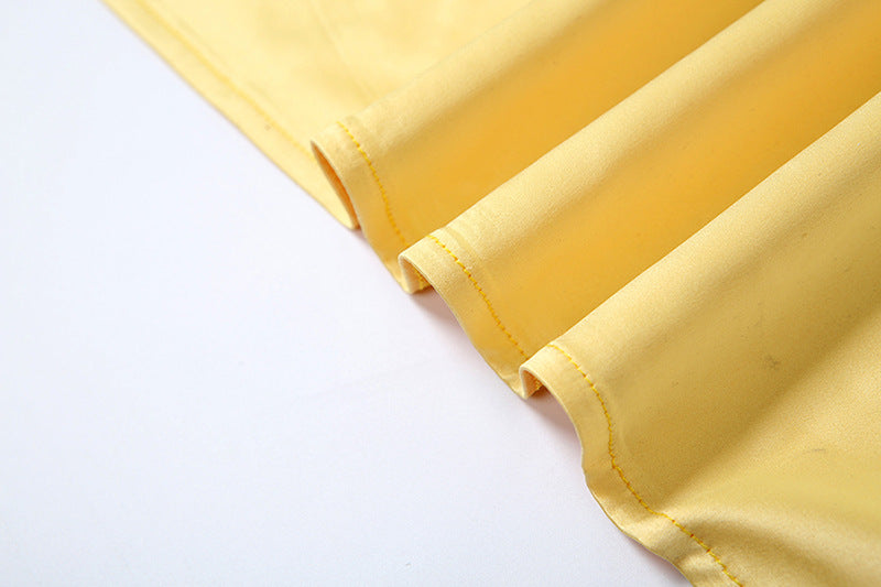 שמלת מקסי סאטן גב פתוח - BELLA