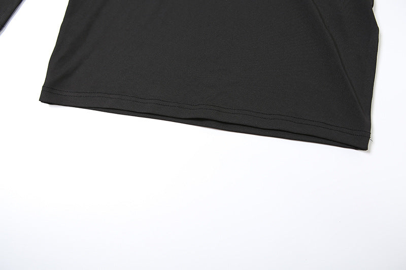 שמלת מיני צמודה בד מחטב ומחמיא בעיטור חגורה תואמת - Journey