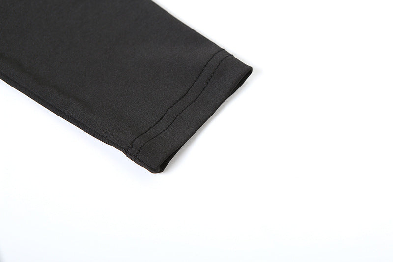 שמלת מיני צמודה בד מחטב ומחמיא בעיטור חגורה תואמת - Journey