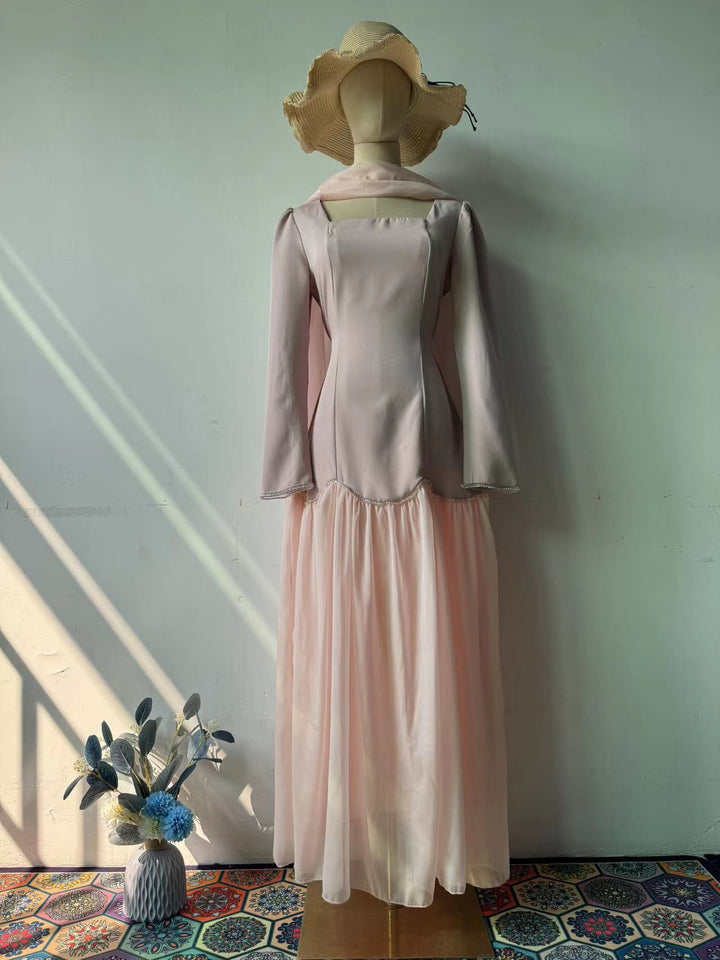 Malchia chiffon-design maxi dress