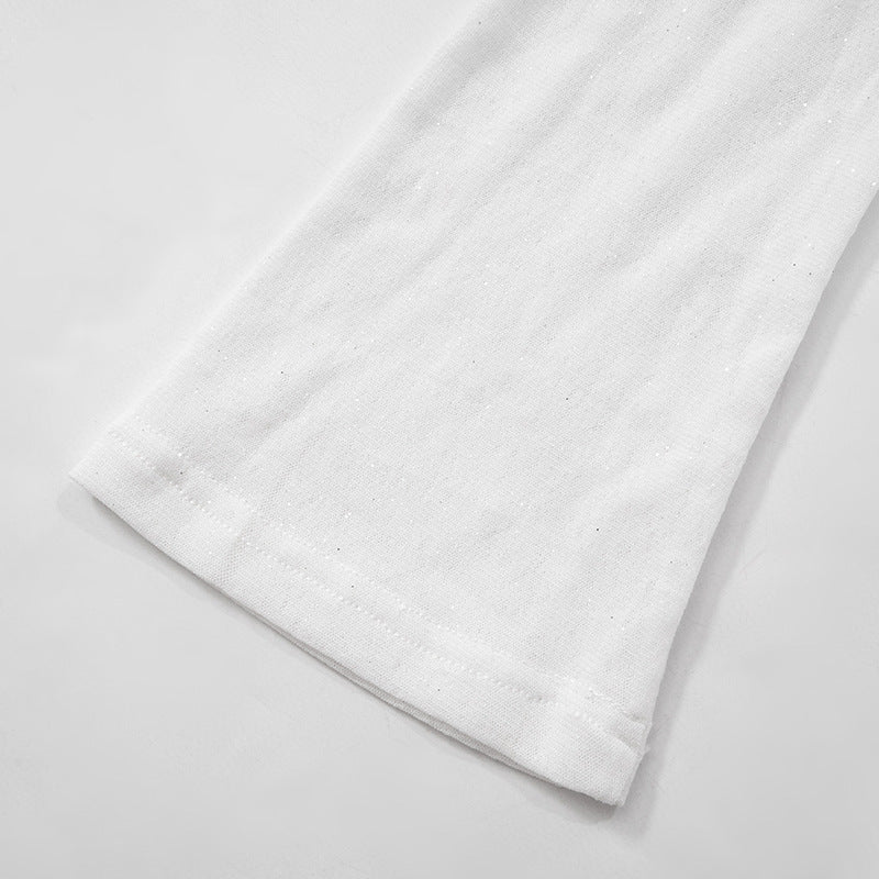 שמלת מיני נצנצים בעיצוב כיווצים כתפיים חשופות - Kiara