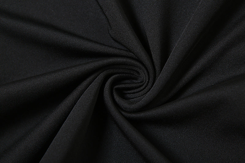 שמלת מיני צמודה בד מחטב ומחמיא בעיטור חגורה תואמת - Journey