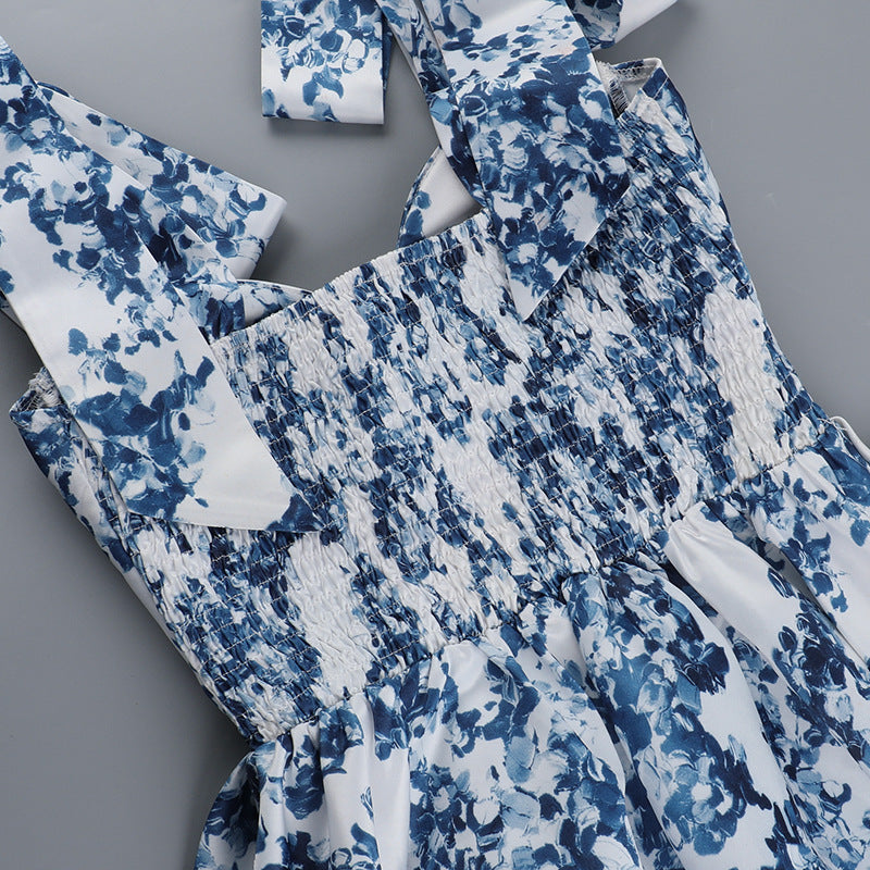 שמלת מיני מלמלה קשירות בכתפיות - פלורין