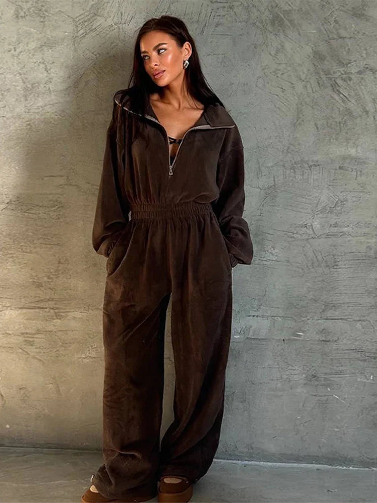 סרבל חורפי רוכסן קדמי - Frances