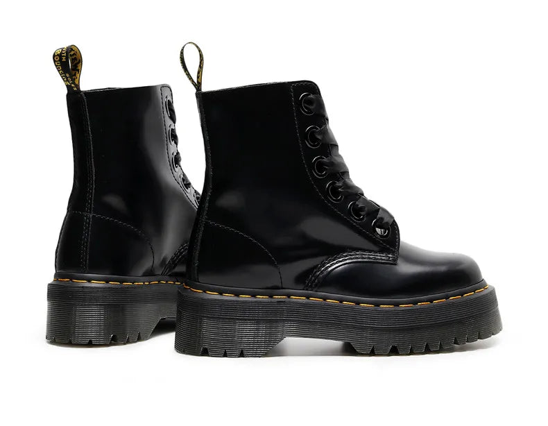 מגפי עור שרוכי סאטן - Winnie