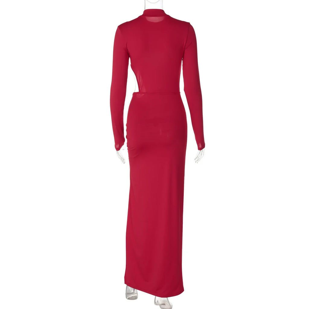 שמלת מקסי בעיצוב פתח במותן ושסע עמוק - Izabella