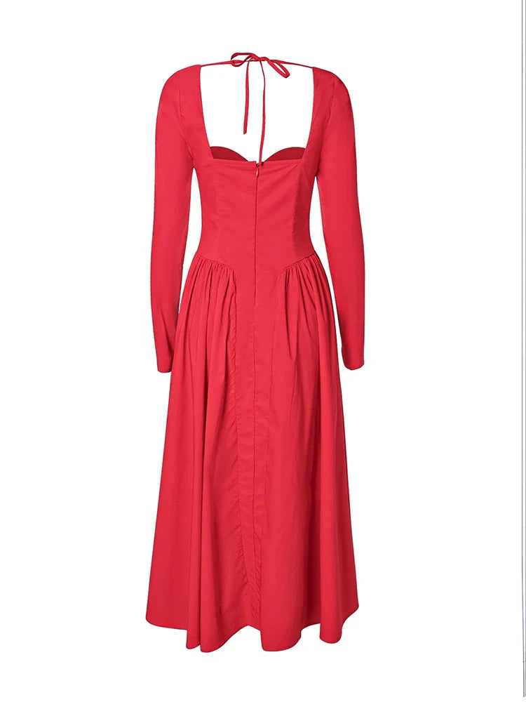 שמלת מידי בגזרת A בעיצוב כפרי - Giuliana