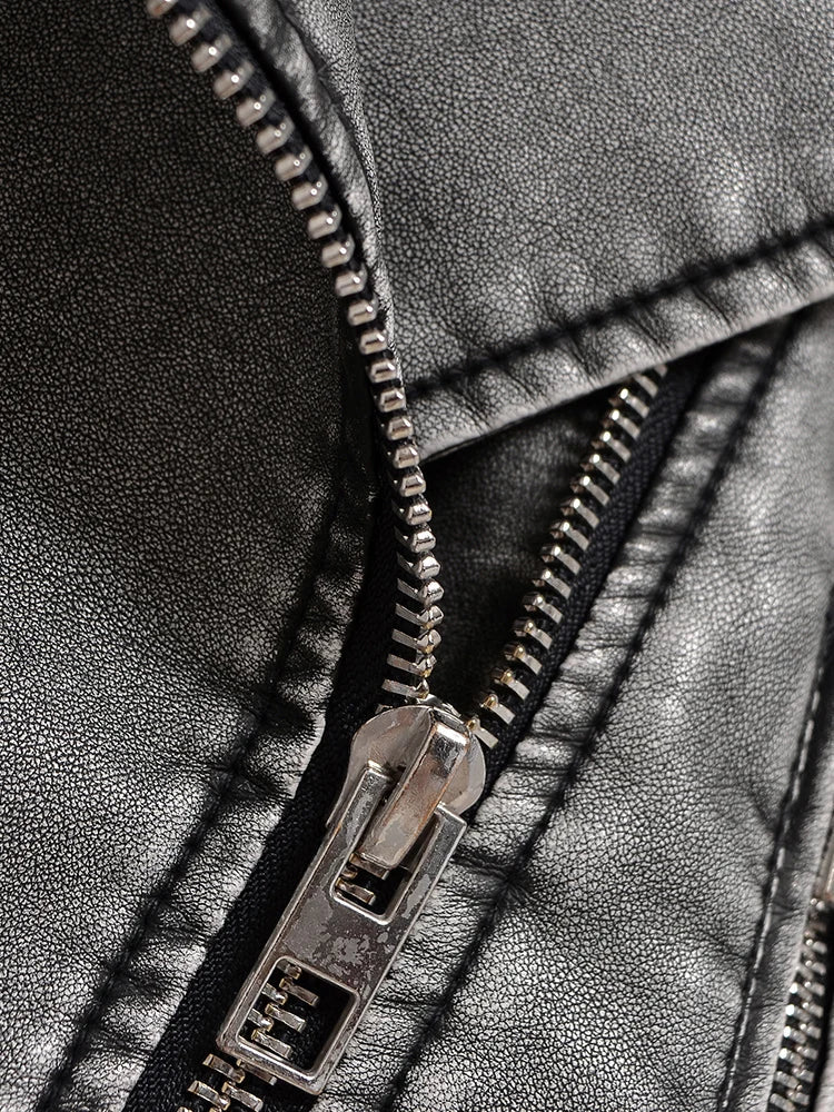 ג'קט עור קצר בעיצוב וינטג' - ניק