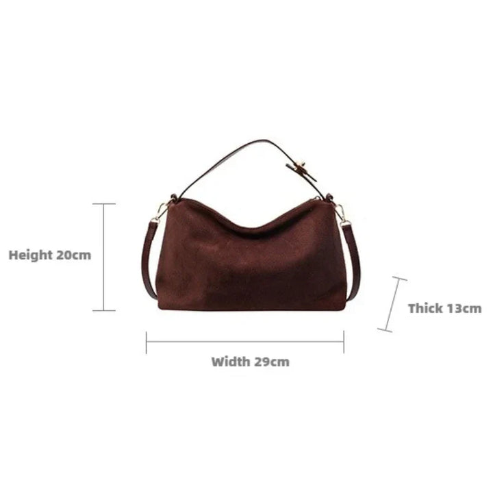 Suede bag with classic design