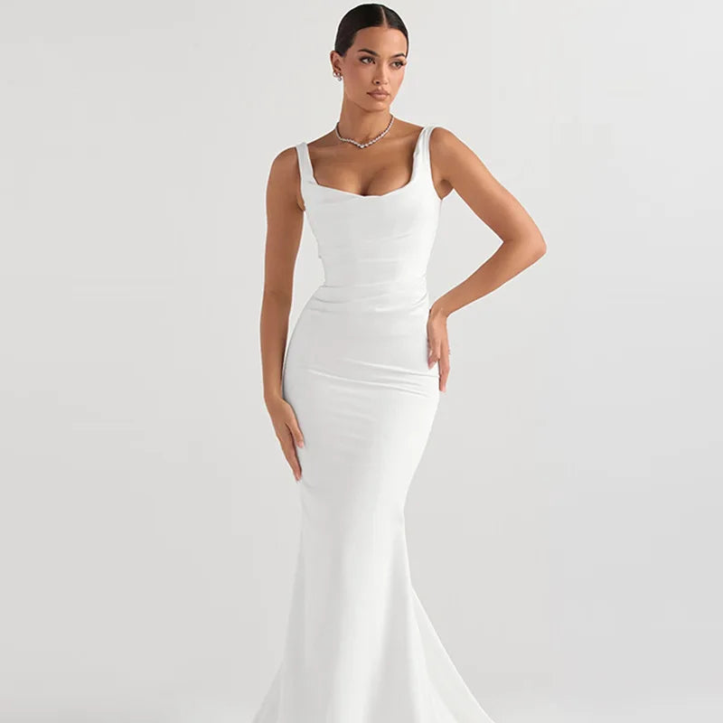 שמלת מקסי אלגנטית בגזרת בת ים - אלינורה