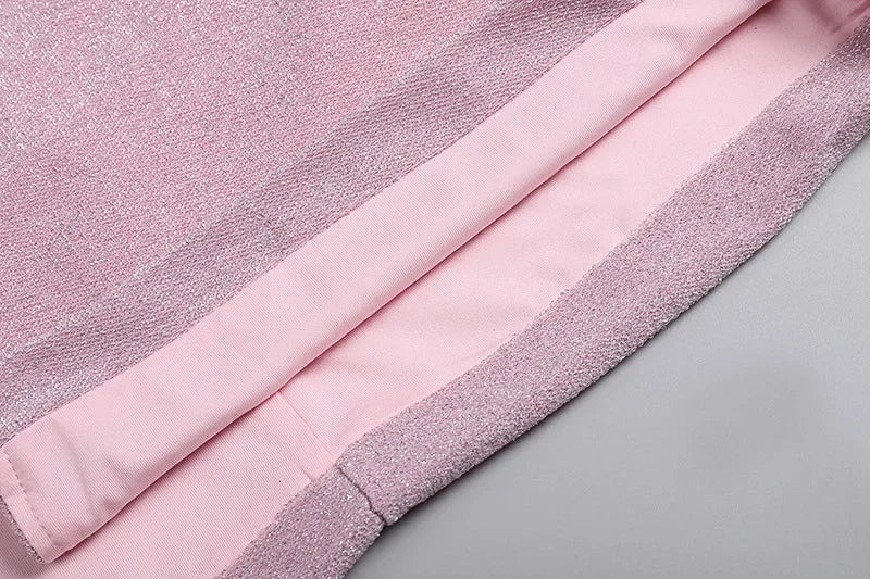 שמלת מקסי נצנצים בעיצוב שסע בעיטור כפפות - Daphne