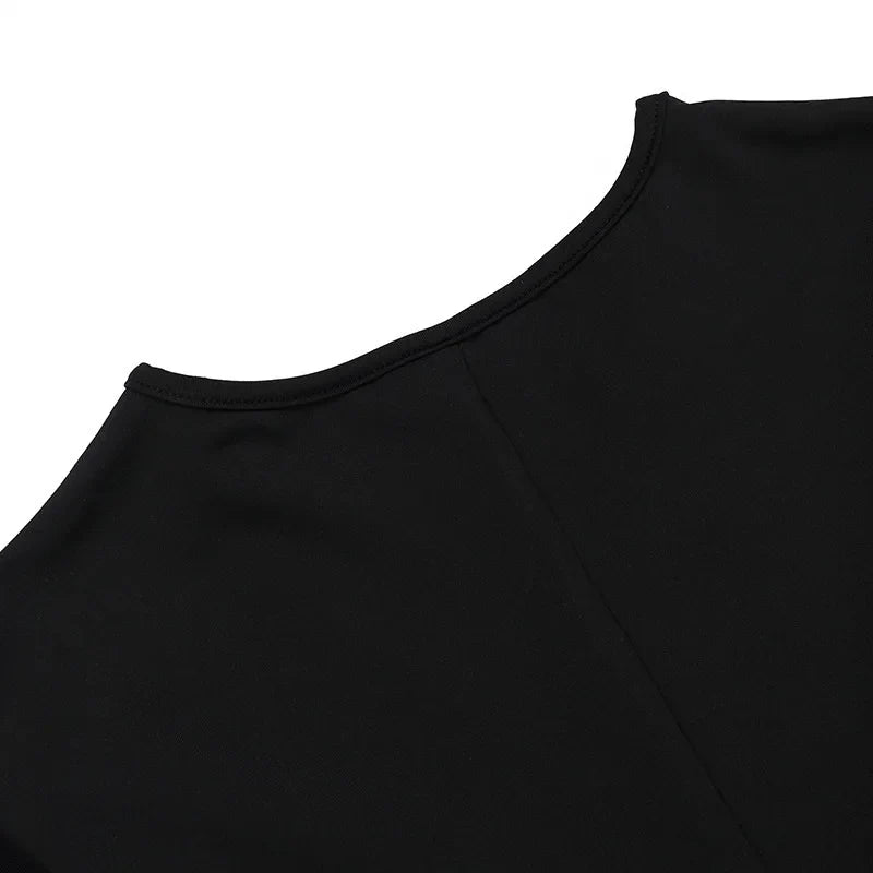 שמלת מקסי כיווצים צמודה שרוולי שיפון - קליאו