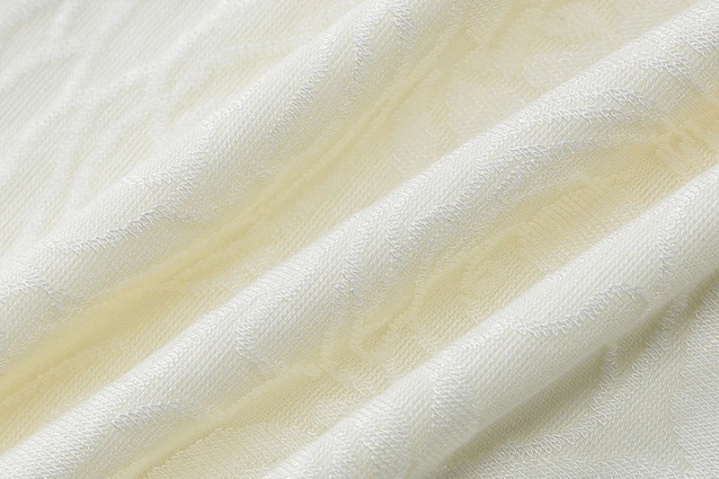 שמלת מקסי בעיטור רקמת פרחים שרוולי פעמון - הלן