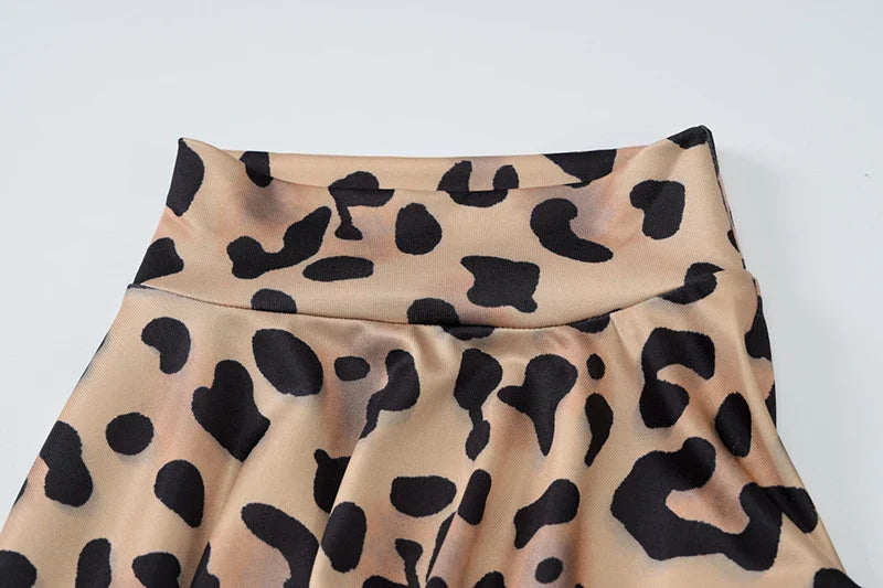 שמלת מקסי מנומרת צווארון חצי גולף שרוולי פעמון - לינה