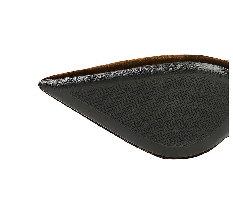 נעלי עקב שפיץ בד קטיפה -לונאר