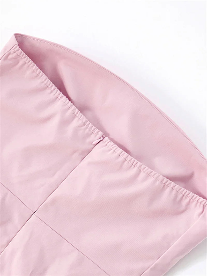 שמלת מיני סטרפלס בעיצוב קיפולים - מלודי