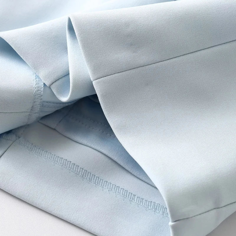 שמלת מיני צמודה בצוואר צווארון V - ונילה