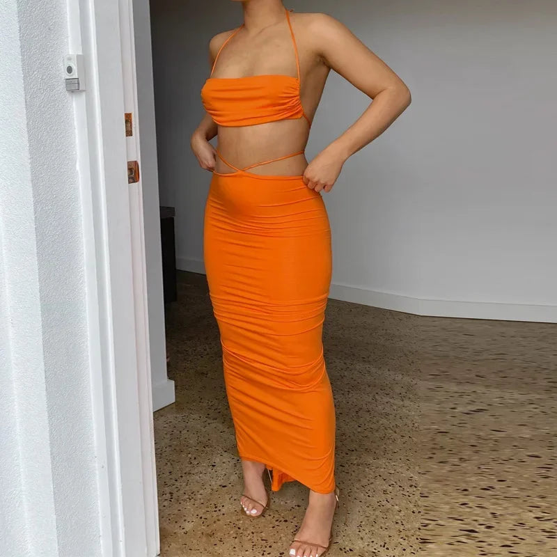 סט שני חלקים חצאית צמודה וטופ - MILI