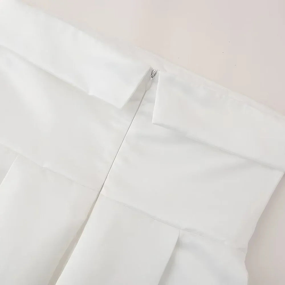 שמלת מיני סטרפלס בגזרת A - איירס