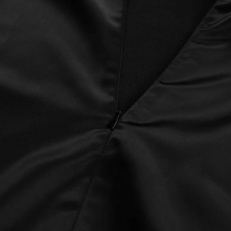 שמלת מיני סאטן שרוולי תחרה - פאר