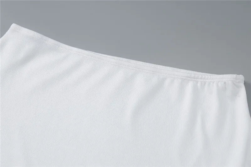 סט שני חלקים סרוג חולצה בסגירת כפתורים וחצאית מקסי - PARIS