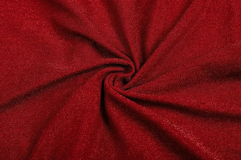 שמלת מקסי נצנצים בעיצוב שסע בעיטור כפפות - Daphne