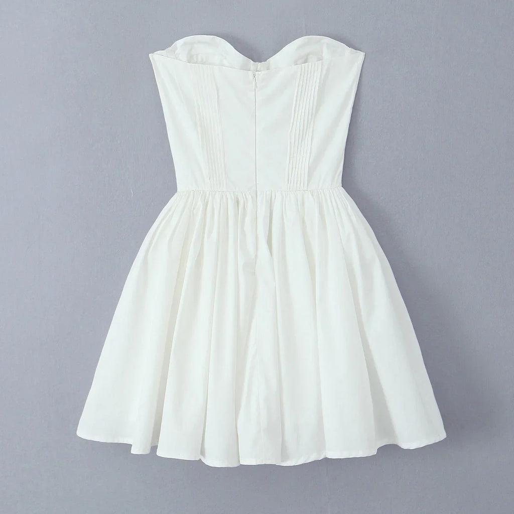 שמלת מיני סטרפלס בגזרת A - Ayra