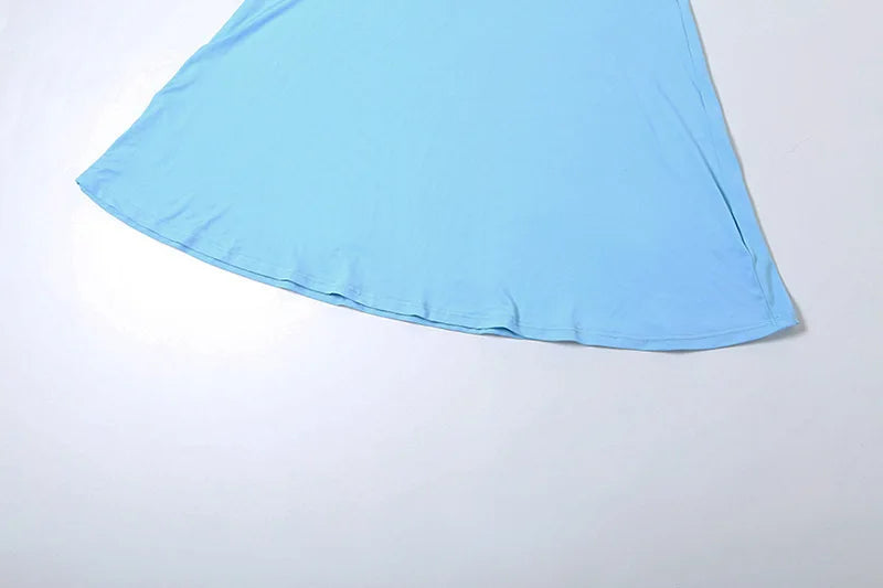 שמלת מקסי צווארון נופל גב פתוח בעיטור שרשרת פנינים - Camille