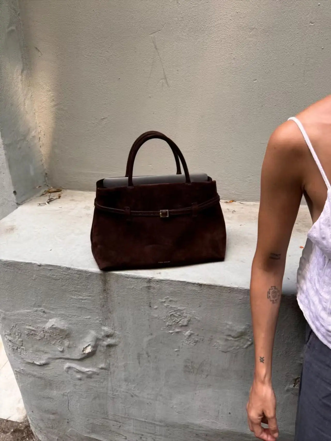 Suede / leather bag with luxury design