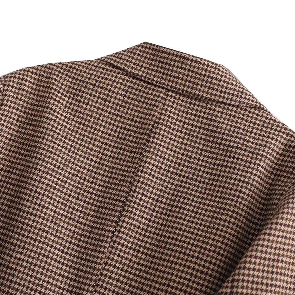 סט שני חלקים משובץ סטייל קולג' GIRL חצאית מיני ובלייזר - קוני