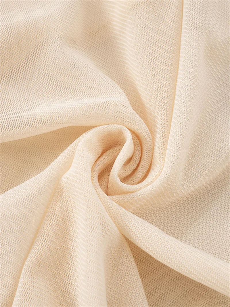 שמלת מקסי שיפון כיווצים מלמלה בעיצוב אסימטרי בעיטור צעיף תואם - מילקה