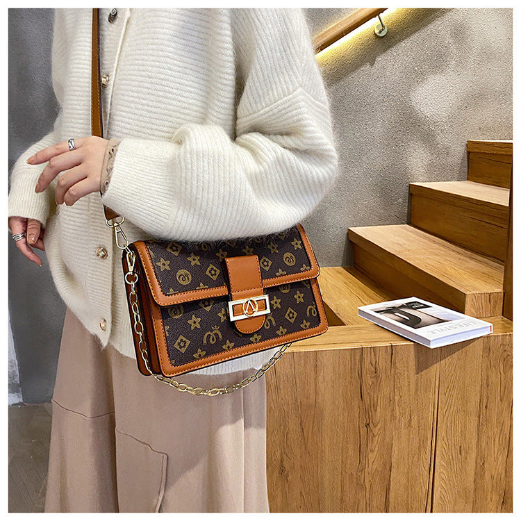Bag with faux leather design