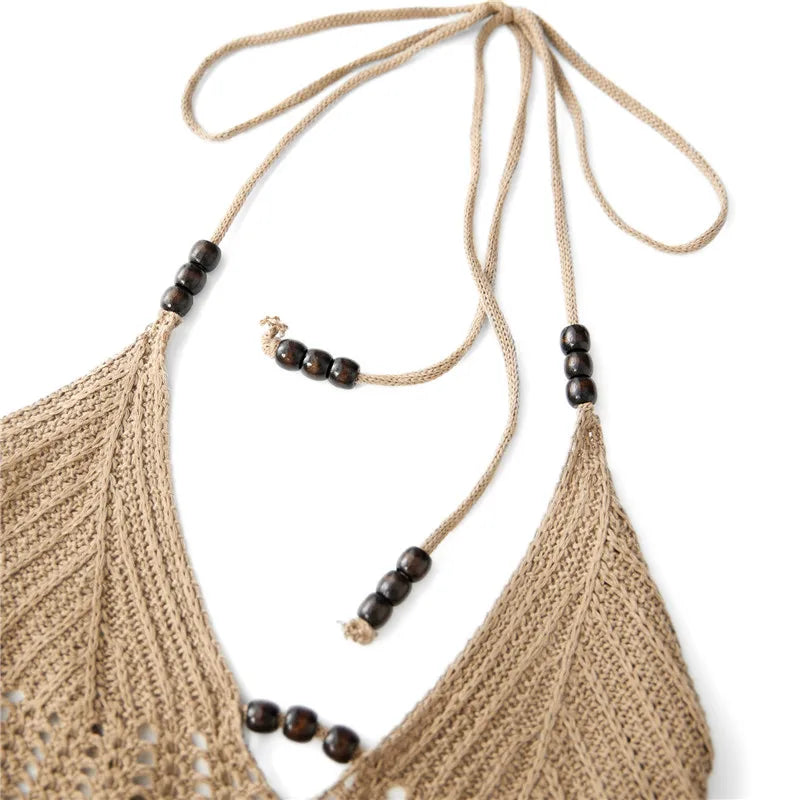 שמלת חוף מיני מיני קרושה גב פתוח - Ariel