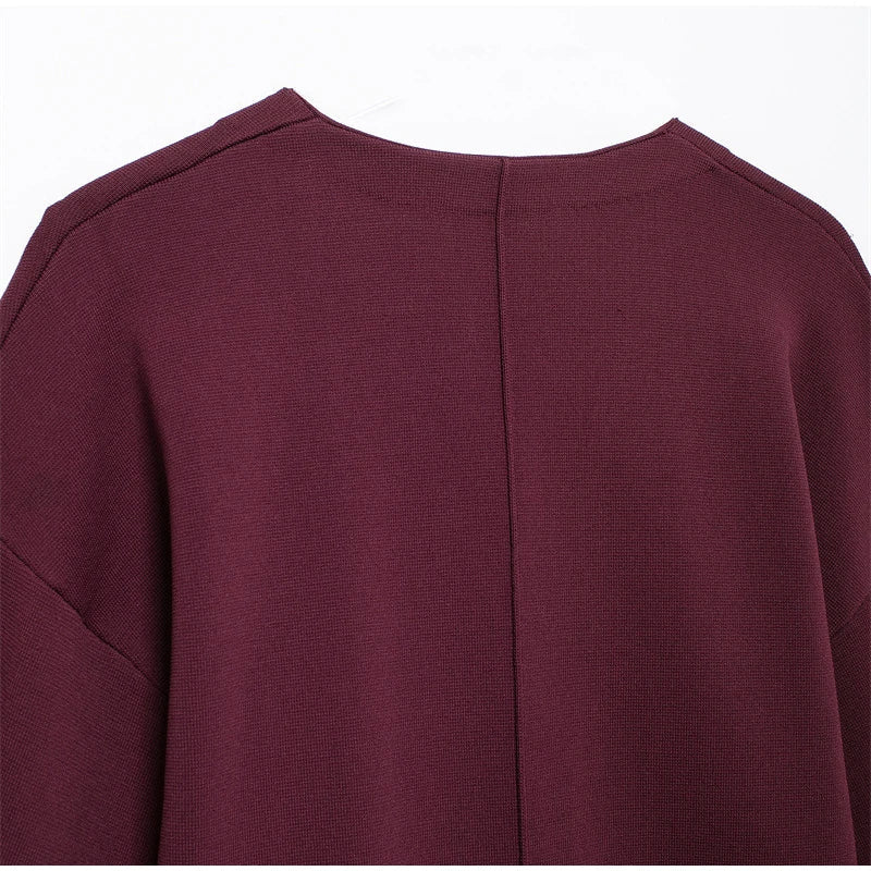 סט שני חלקים סרוג קרדיגן סגירת סיכות וחצאית מיני - ביאטריס