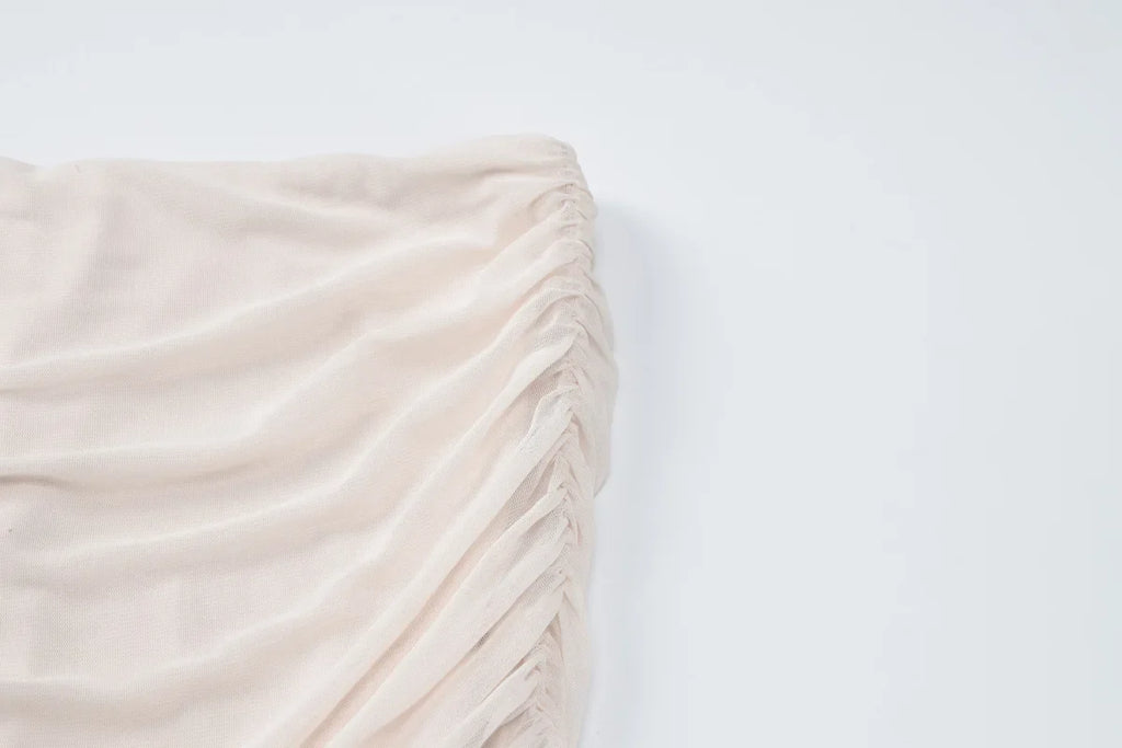 סט שני חלקים בעיצוב רשת מכנסי פדלפון וטופ -  Alison