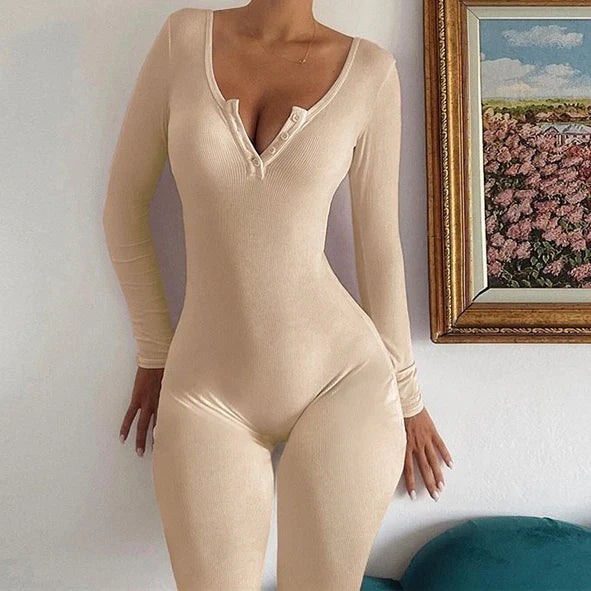 אוברול סרוג ארוך - Alanna