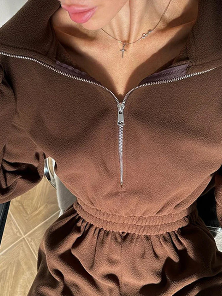 סרבל חורפי רוכסן קדמי - Frances