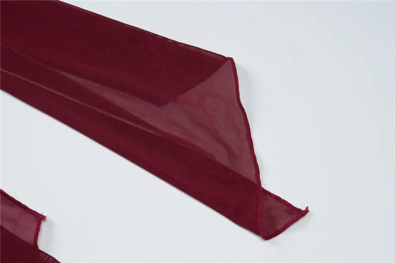 שמלת מקסי סטרפלס בעיטור כפפות וצעיף שיפון - אנאבל